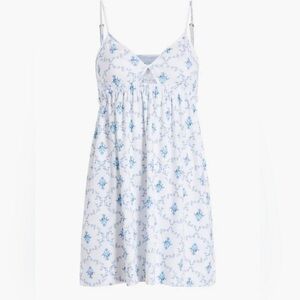 Hill House | Aurora Sleep Dress in Blue Trellis, Size L